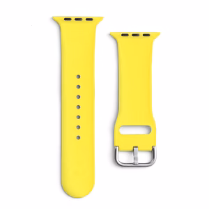Silikonihihna APS Apple Watch 38/40/41mm hihnalle - Keltainen rannekoru - Keltainen