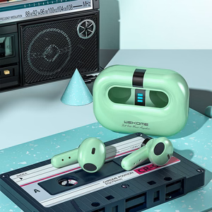 WEKOME VA06 Vanguard Series Bluetooth 5.2 TWS-nappikuulokkeet latauskotelolla, vihreät