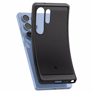 Spigen Rugged Armor Mag suojakuori Samsung Galaxy S25 Ultra -puhelimelle - musta