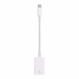 Sovitin OTG USB A (naaras) - Lightning (uros) valkoinen