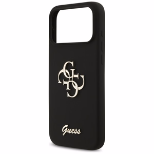 Guess Silikoninen Big 4G Script Suojakuori iPhone 17 Pro Max:lle - Musta