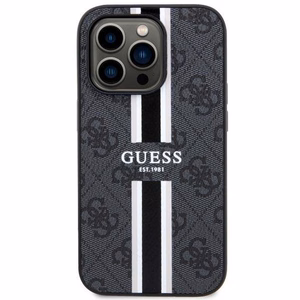 GUESS suojakuori IPHONE 14 Pro Max:lle MagSafe-yhteensopiva GUHMP14XP4RPSK (4G Printed Stripes) musta