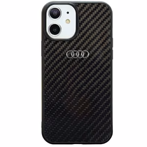 Audi Carbon Fiber Suojakuori iPhone 11 / Xr 6.1 musta/musta kova kuori AU-TPUPCIP11-R8/D2-BK