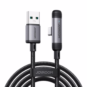 Joyroom S-A56 EnjoyX Series 90° USB-A - USB-C 3A kaapeli 1.2m - musta