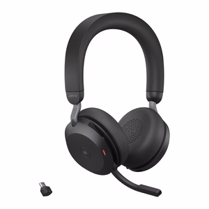 Jabra Evolve2 75 MS Link380c - langattomat over-ear kuulokkeet aktiivisella melunvaimennuksella, musta