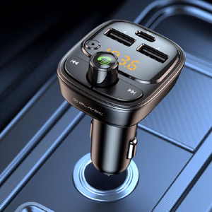 Blavec FM Transmitter Flash TR-06 MP3, Bluetooth - 2xUSB + Type C - PD 30W (TFMFTR06-B) black