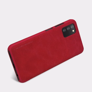 Nillkin Qin nahkainen holsteri tapauksessa Samsung Galaxy A03s musta