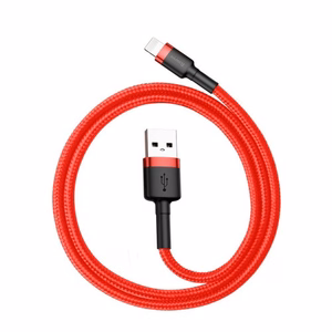 Baseus Cafule USB Lightning -kaapeli 2,4A 0,5m punainen