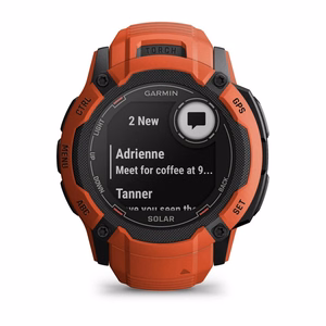 Garmin Instinct 2X Solar 2,79 cm (1,1") MIP, 50 mm, digitaalinen 176 × 176 pikselin kosketusnäyttö, punainen, GPS (satelliitti)