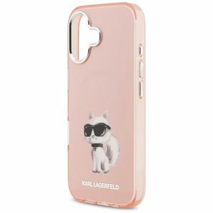 Karl Lagerfeld IML Aquarelle Choupette & Logo MagSafe -suojakuori iPhone 17 - pinkki
