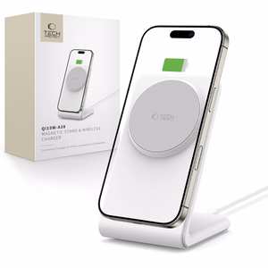 Tech-Protect QI15W-A38 MagSafe langaton laturi - Valkoinen