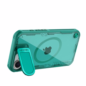 Nillkin Iceblade Prop Magnetic Case with Camera Cover and Stand for iPhone 16e / 17e - Green
