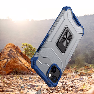 Crystal Ring Case Kickstand Kova Rugged Cover iPhone 12 mini sininen sininen