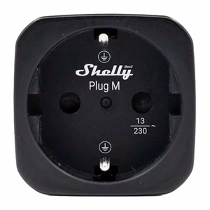 Shelly Plug M Gen3 – Wi-Fi-älypistorasia energiankulutuksen mittauksella, musta (FG3800238073619)