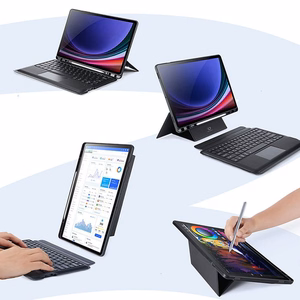 Dux Ducis DK -suojakuori taustavalaisulla varustetulla langattomalla näppäimistöllä Samsung Tab S10 Plus / S9 Plus / S9 FE Plus musta