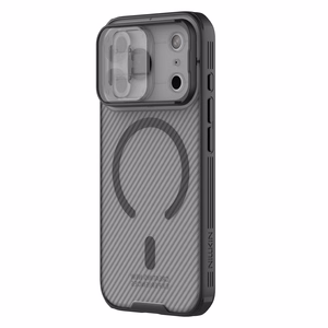 Nillkin CamShield Pro MagSafe-yhteensopiva suojakuori iPhone 17 Pro Max:lle - läpinäkyvä musta