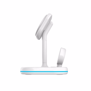 Tech-Protect QI15W-A27 3-in-1 inductive charger with MagSafe stand for smartphone / Apple Watch / AirPods - white