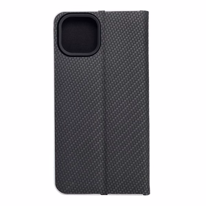 LUNA Book Carbon puhelinkotelo IPHONE 14 musta