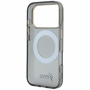 Guess IML Ring Stand 360 Script Metal Logo MagSafe suojakuori mallille iPhone 17 Pro / 18 Pro – musta