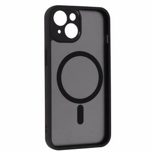 Täysin matta Mag -puhelinkuori iPhone 14 musta