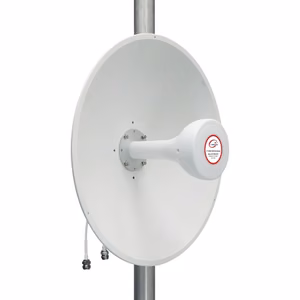 5G/LTE/CBRS 2x2 MIMO parabolic antenna, 1.7–4.2 GHz, 17 + 19 dBi