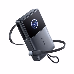 Joyroom JR-PR1 10000mAh 22.5W Powerbank sisäänrakennetulla sisäänvedettävällä USB-C-kaapelilla - musta