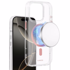 Liavec Glossy Magsafe Clear Case do Iphone 16 Pro różowy