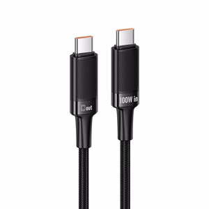 Hoco U153 Extreme USB-C–USB-C-kaapeli, PD, 5 A, 100 W, 1,2 m – musta