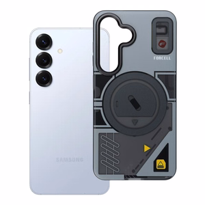 Suojakuori Samsung S25:lle Forcell F-Protect Levels Dual Layer 4D MagSafe-yhteensopiva Military Drop-Test cyber grey
