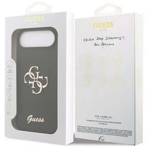 Guess Silikoninen Big 4G Script Suojakuori iPhone Air:lle musta