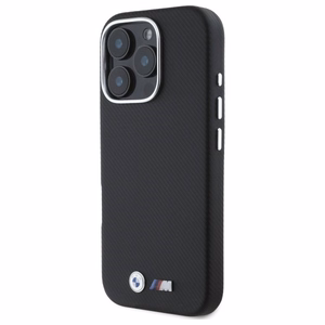 BMW M Edition Kevlar Wrapped Metal iPhone 16 Pro Max Suojakuori - Musta