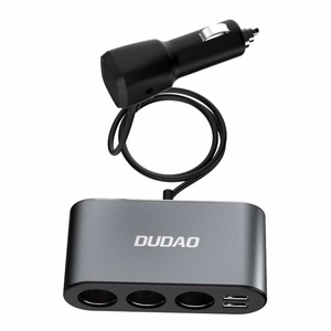Dudao autolaturi 2x USB / 3x tupakansytyttimen jakaja musta (R1Pro black)