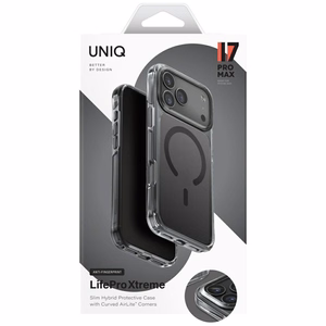 Uniq LifePro Xtreme Magclick Lataussuojakuori iPhone 17 Pro Max:lle - Musta