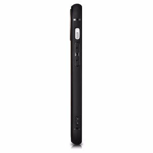 iCarer Nahka Öljyvaha kotelo päällystetty luonnon nahkaa iPhone 14 Plus musta (WMI14220719-BK)