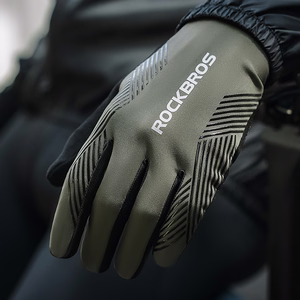 Rockbros cycling gloves spring/summer/autumn, full, size: XL - green