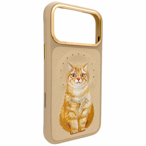 Nimmy Lucky Fashion Cat MagSafe Suojakuori iPhone 17 Pro ruskea