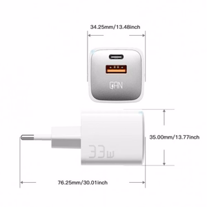 Charger Essager "GaN Polestar" White 33W (PD / QC3.0)