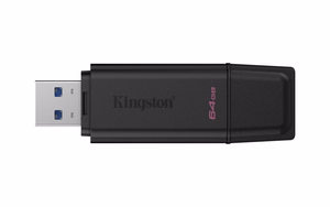 Kingston 64GB kannettava USB 3.2 musta