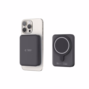 Tech-Protect LifeMag PB11 Powerbank MagSafe 10000mAh 15W USB-C-portilla - musta + USB-C-kaapeli