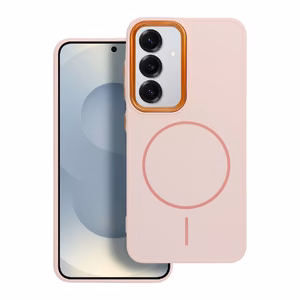 Case for Samsung S26 Frame Mag Cover compatible with MagSafe powder pink