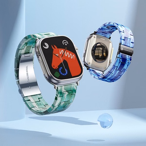 FORCELL F-DESIGN FA04 marmorikuvioinen hartsiranneke APPLE-kelloon 38 / 40 / 41 mm sininen