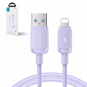 Joyroom Multi-Color Series A14 Lightning / USB-A 2.4A kaapeli 1.2m - violetti