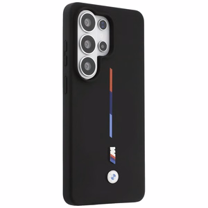 BMW M Silicone Tricolor Line MagSafe -suojakuori Samsung Galaxy S26 Ultralle, musta