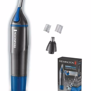 Remington Nano Series NE3850 – paristokäyttöinen nenä-, korva- ja kulmakarvatrimmeri, musta/sininen