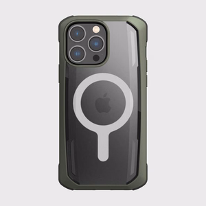 Raptic X-Doria Secure Case iPhone 14 Pro MagSafe panssaroitu suojus vihreä