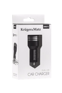Kruger&Matz-autolaturi, 2× USB, 4800 mA, Quick Charge 3.0