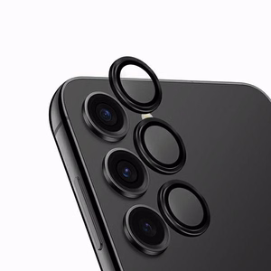 Uniq Optix Aluminum kameran linssin Näytönsuoja Samsung Galaxy S24 -kameralle applikaattorilla - musta