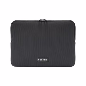 Tucano Colore2 neoprene laptop sleeve for MacBook Air 13-inch (M5/M4/M3/M2/M1, 2026–2018), MacBook Pro 13-inch and 12-inch laptops, black