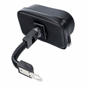 Motorcycle holder waterproof with zip and hood ( 4,8" - 5,5" ) black