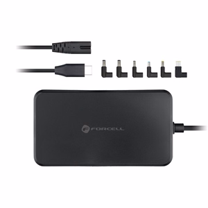 FORCELL F-ENERGY E856 kannettavan tietokoneen yleislaturi 65W (6 adapteria) musta